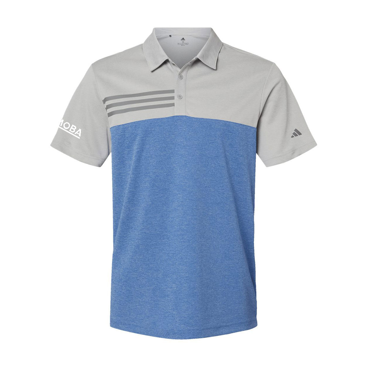 Men's Adidas Heathered Colorblock 3-Stripes Polo