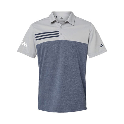 Men's Adidas Heathered Colorblock 3-Stripes Polo